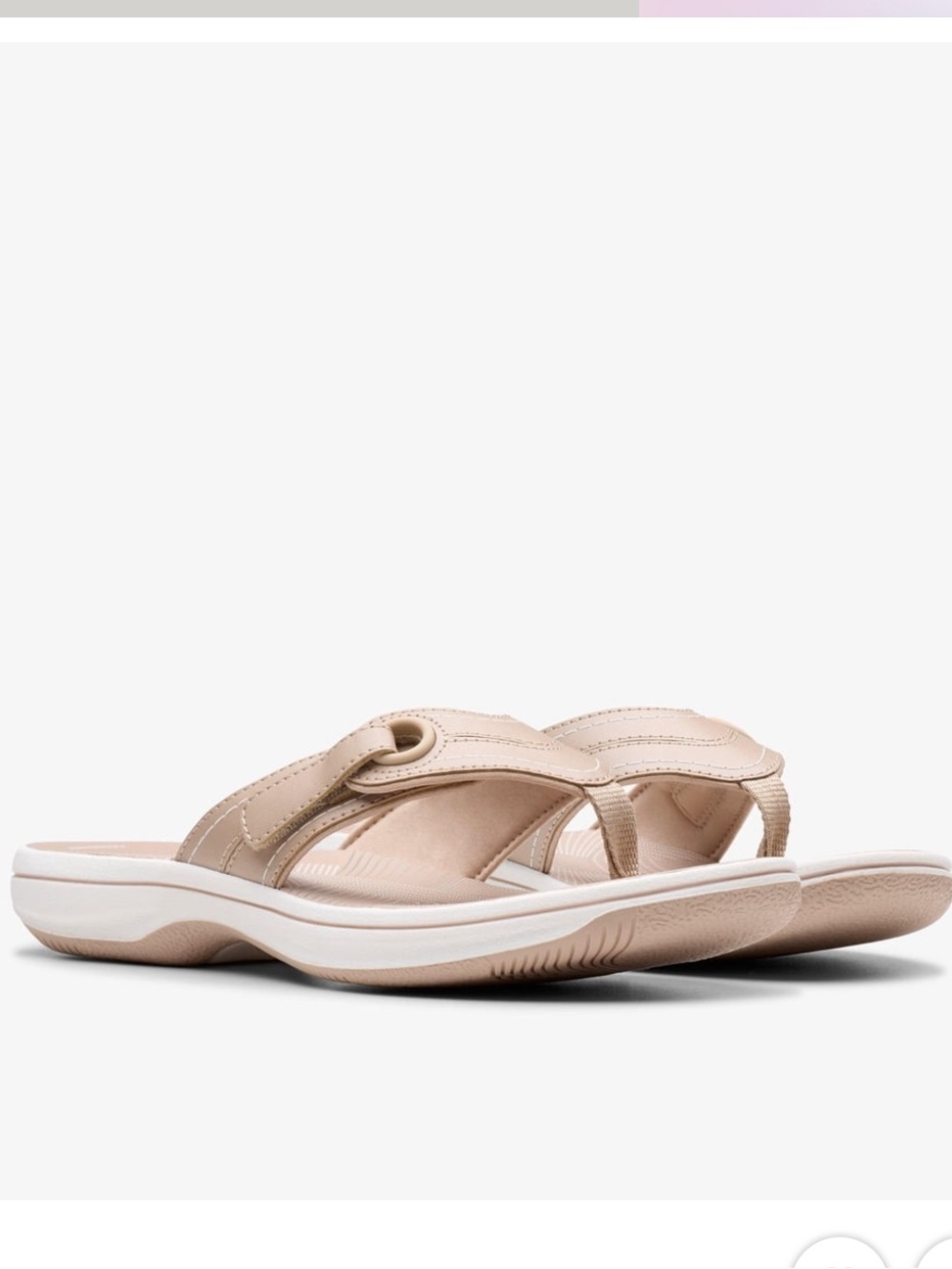Clarks Women's cloud, steppers flip-flop sandals cushioned footbed Size 9